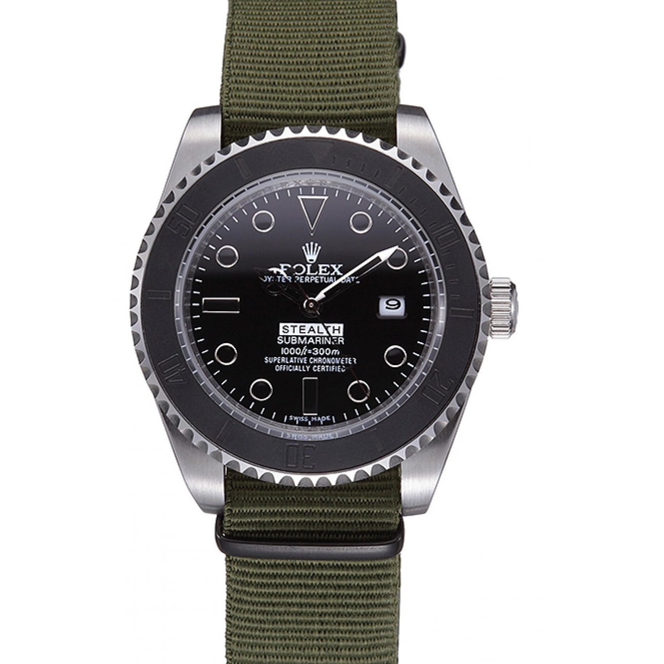 Rolex aaa copy Rolex 621990 Olive Submariner Stealth 0822